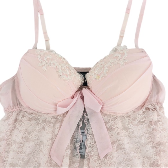 Apt. 9 Blush Pink Beaded Lace Bridal Intimate Set - Picture 3 of 11